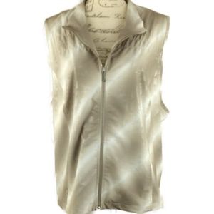 Chico's Size 4 Vest Top Pockets Taupe XXL 20